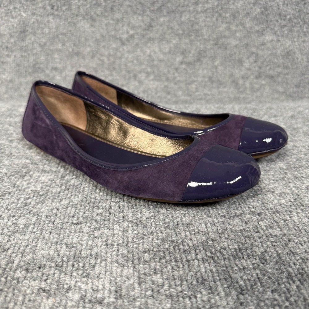 Banana Republic Womens Size 8 Slip On‎ Flat Shoes Concord Purple Ballet Scotty